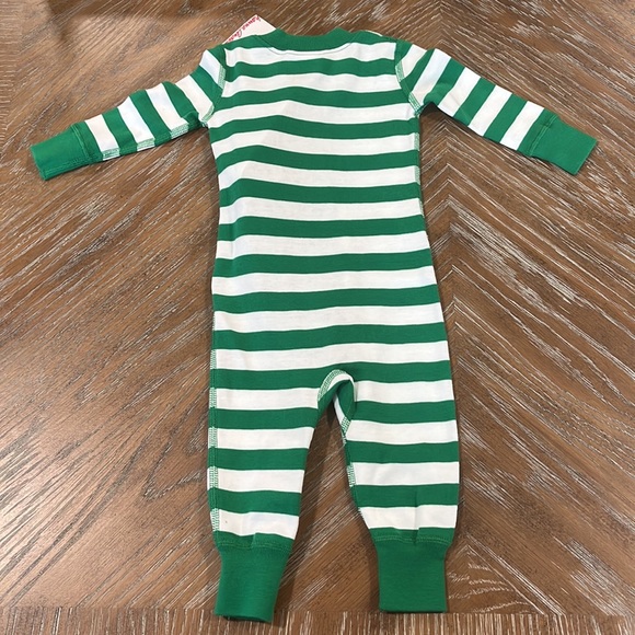 HANNA ANDERSSON 3-6 Month Green Striped Onesie - Picture 3 of 3